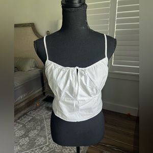 Abercrombie white crop top